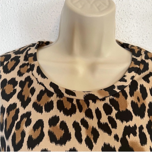 KATE SPADE | Leopard Print Long Sleeve Ruffle Bottom Size XS - Picture 5 of 11